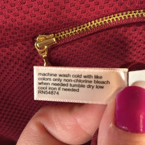 NWT The Limited Maroon Zipper Sheath Dress Size 10 - Picture 7 of 8